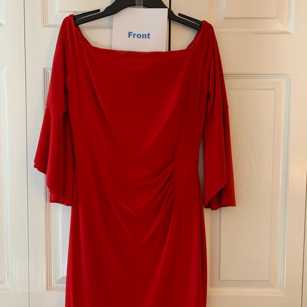 Red hot off the shoulder dress
